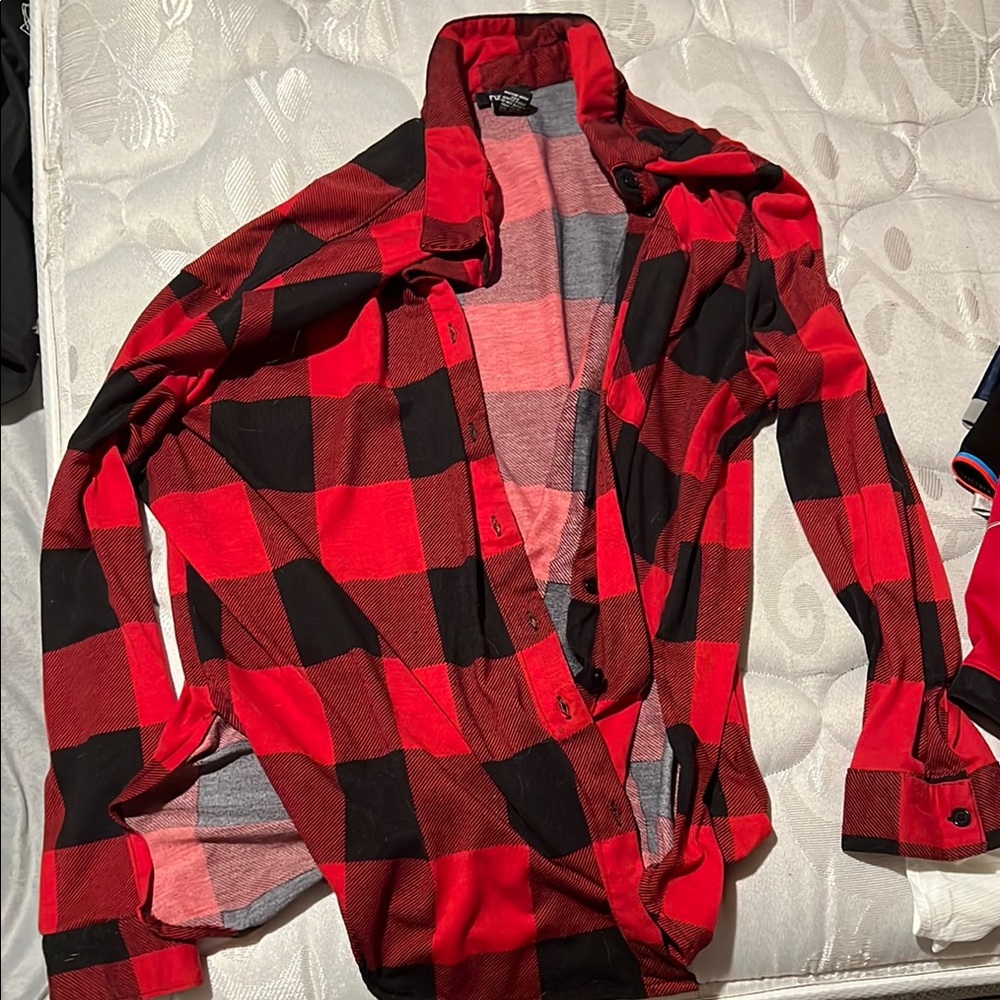 Women’s Red and Black Checkered Jacket